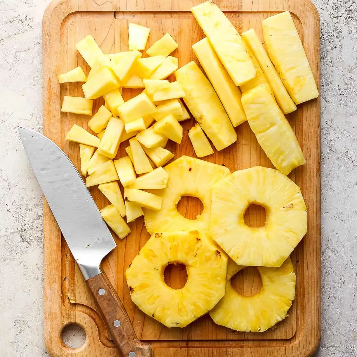 pineapple chunks slices rings comparison