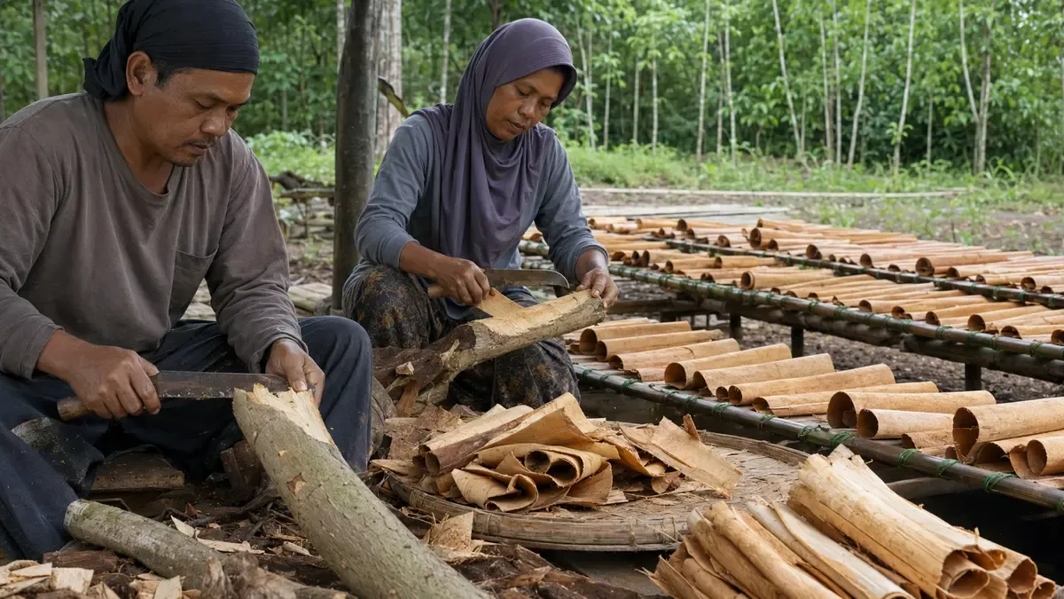 Harvesting Cinnamon Bark